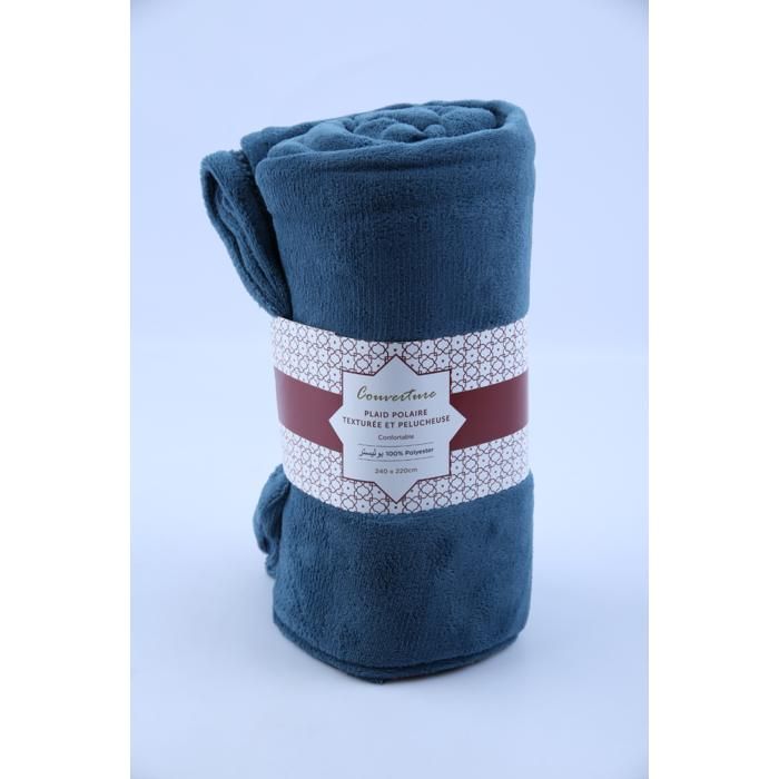 Couverture polaire 240x220 cm 180 g/m² G24-BT368 - Couleur Aléatoire