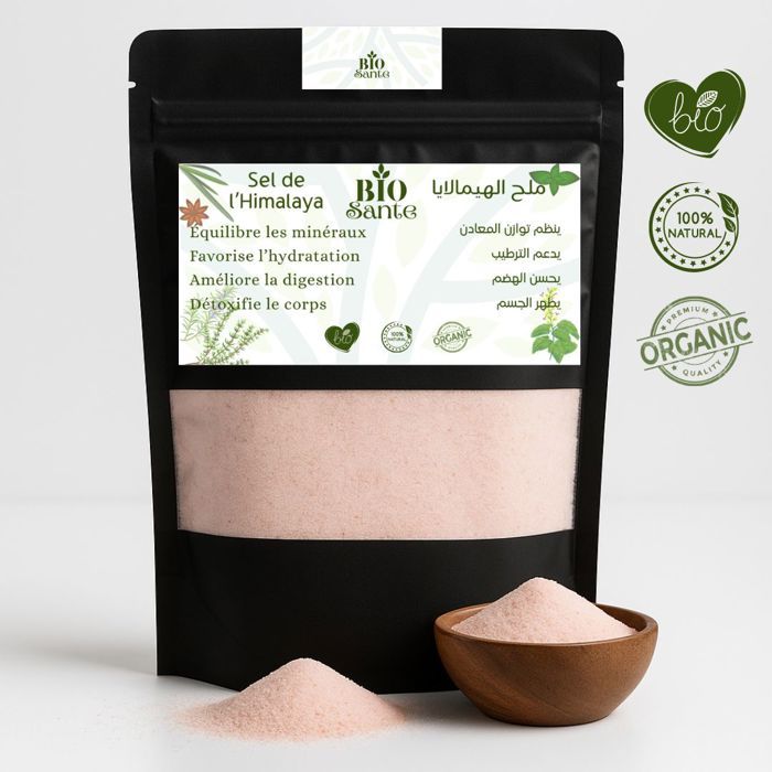 Sel de l’Himalaya rose naturel non raffiné saveur délicate 100 g