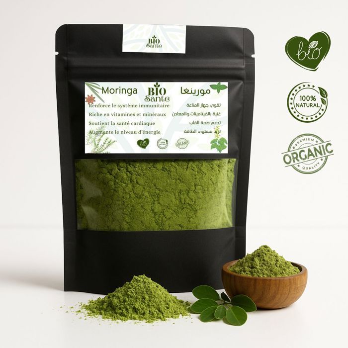 Moringa en Poudre Bio 50g Source d’Énergie