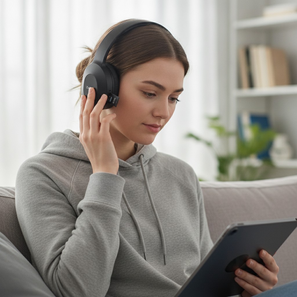 Casque Bluetooth Sans Fil – Version 5.4 avec Lecteur de Carte Mémoire - Marjane Mall - Image 3