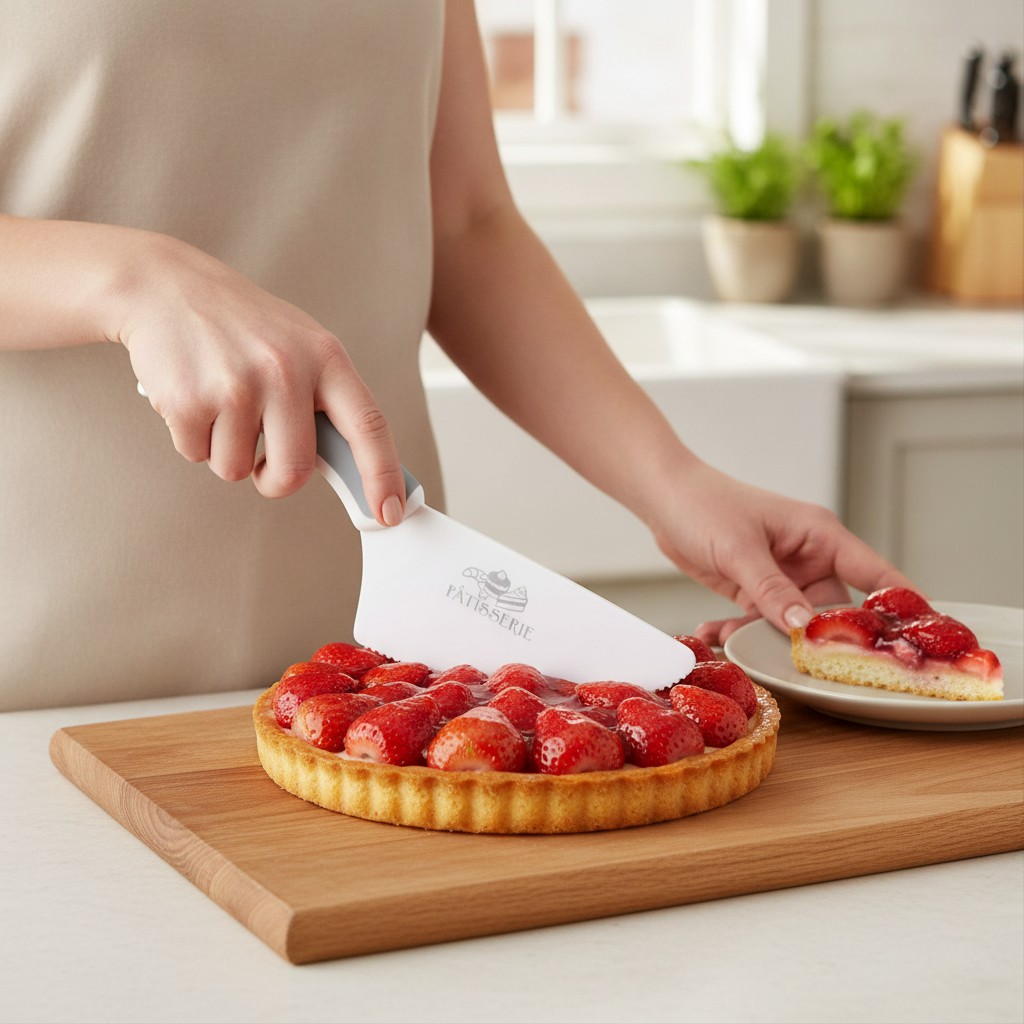 Couteau 2 en 1: Pâtissier-pelle tarte - Gris - Marjane Mall - Image 4