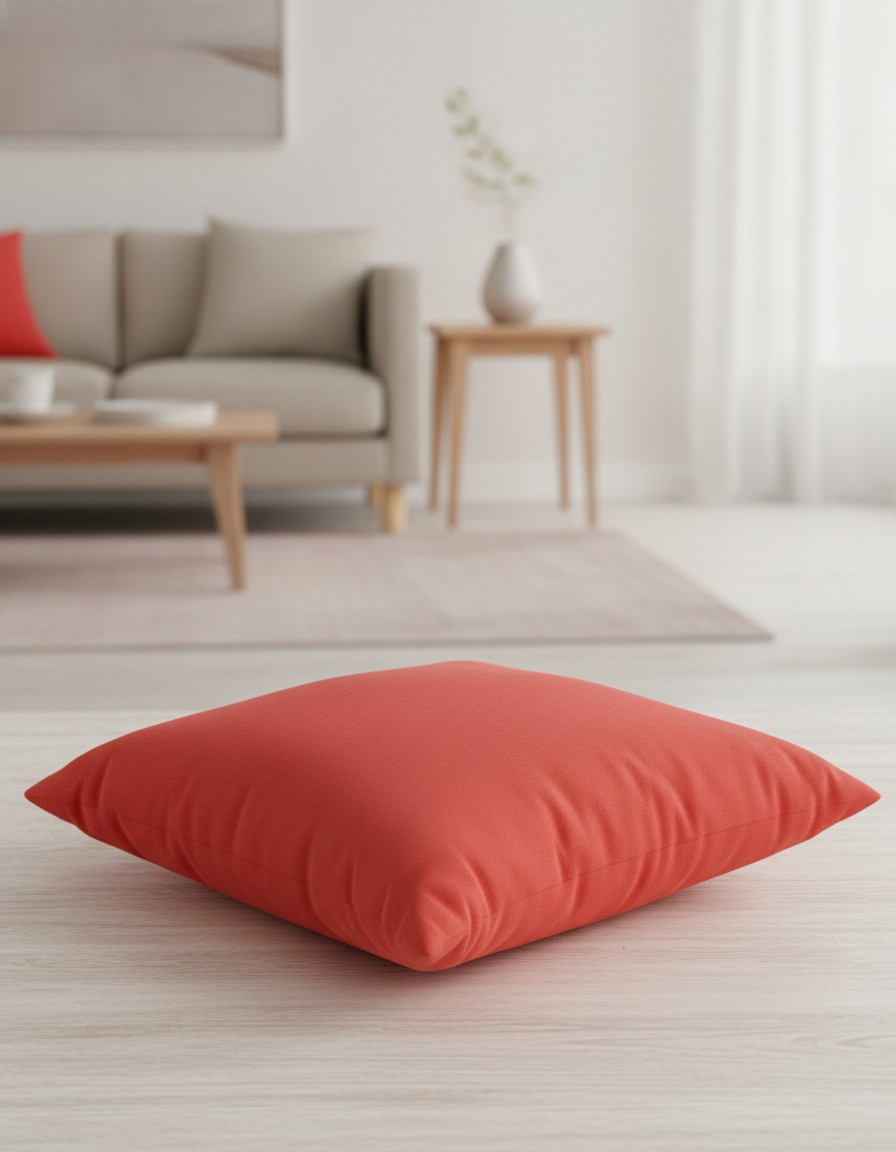 COUSSIN DE CHAISE 40×40 CM CORAIL – Confort et Touche Décorative - Marjane Mall - Image 2