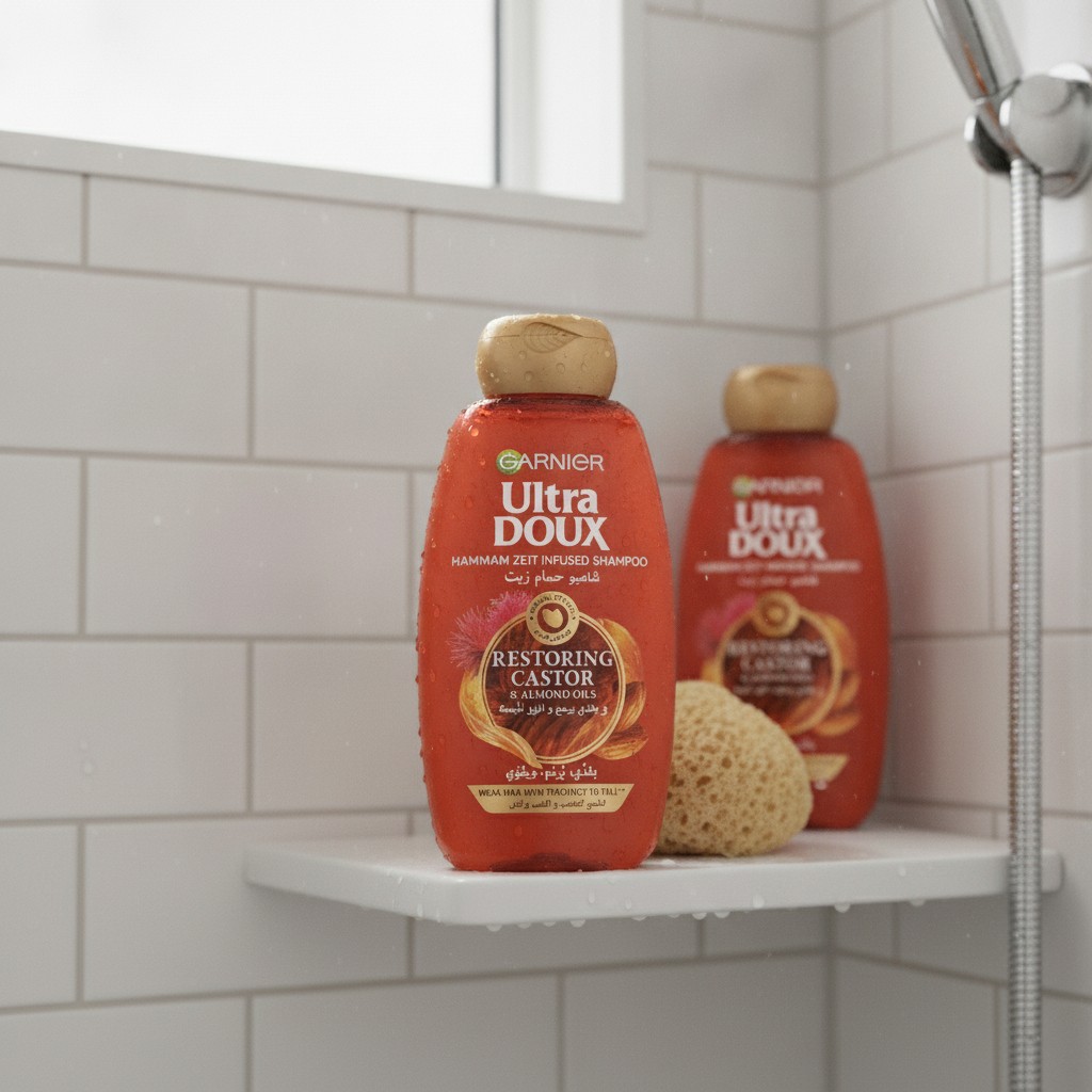 Shampooing ultra doux huiles restoring castor & almond oils 400ml - Marjane Mall - Image 3