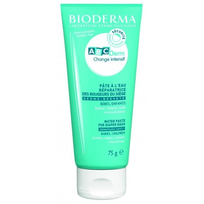 BIODERMA - ABCDerm Change intensif - Pâtes à l'eau réparatrice des rougeurs du siège 75g