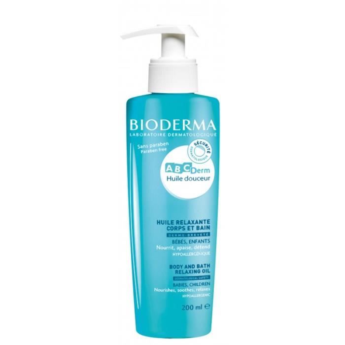 BIODERMA - ABCDerm Huile douceur - Huile Relaxante Corps et Bain 200ml