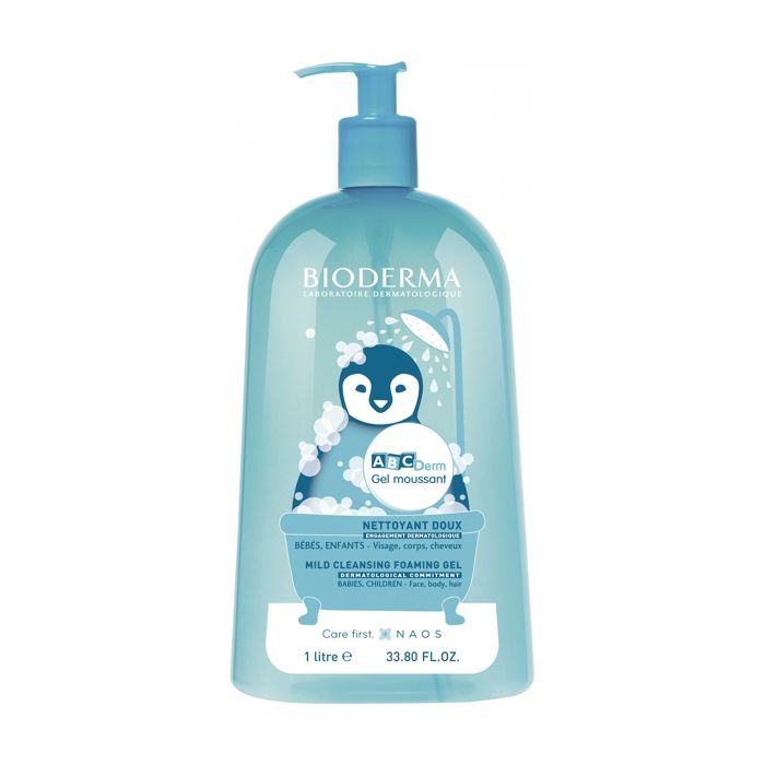 Bioderma ABCDerm Gel Moussant Nettoyant Doux Bébé Enfant 1L