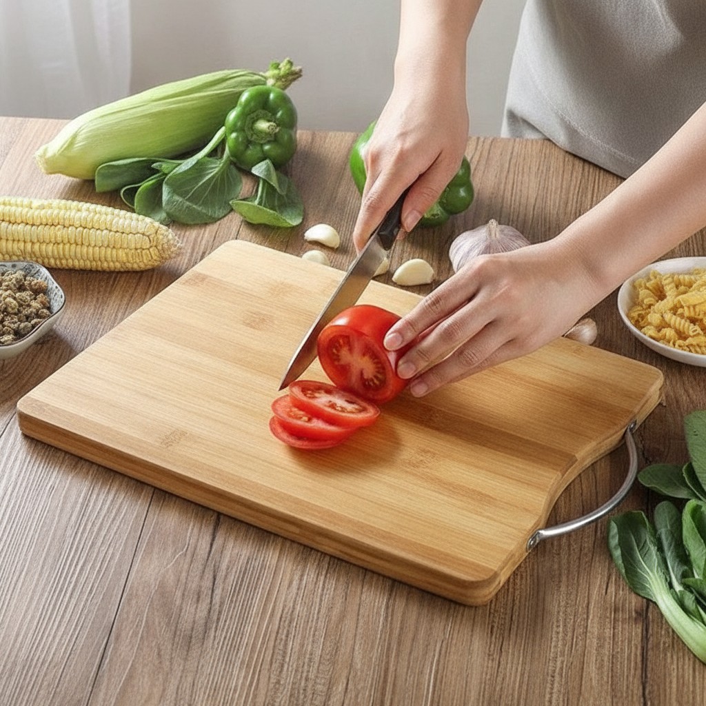 Planche à découper pour cuisine avec poignée, idéale pour viande et légumes(couleur et design aléatoire) - Marjane Mall - Image 4