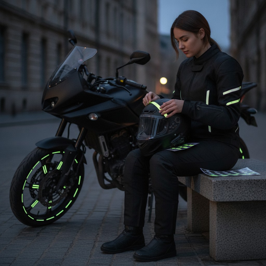 Autocollants réfléchissants étanches pour casque de moto – Durables et lumineux(couleur et design aléatoire) - Marjane Mall - Image 4