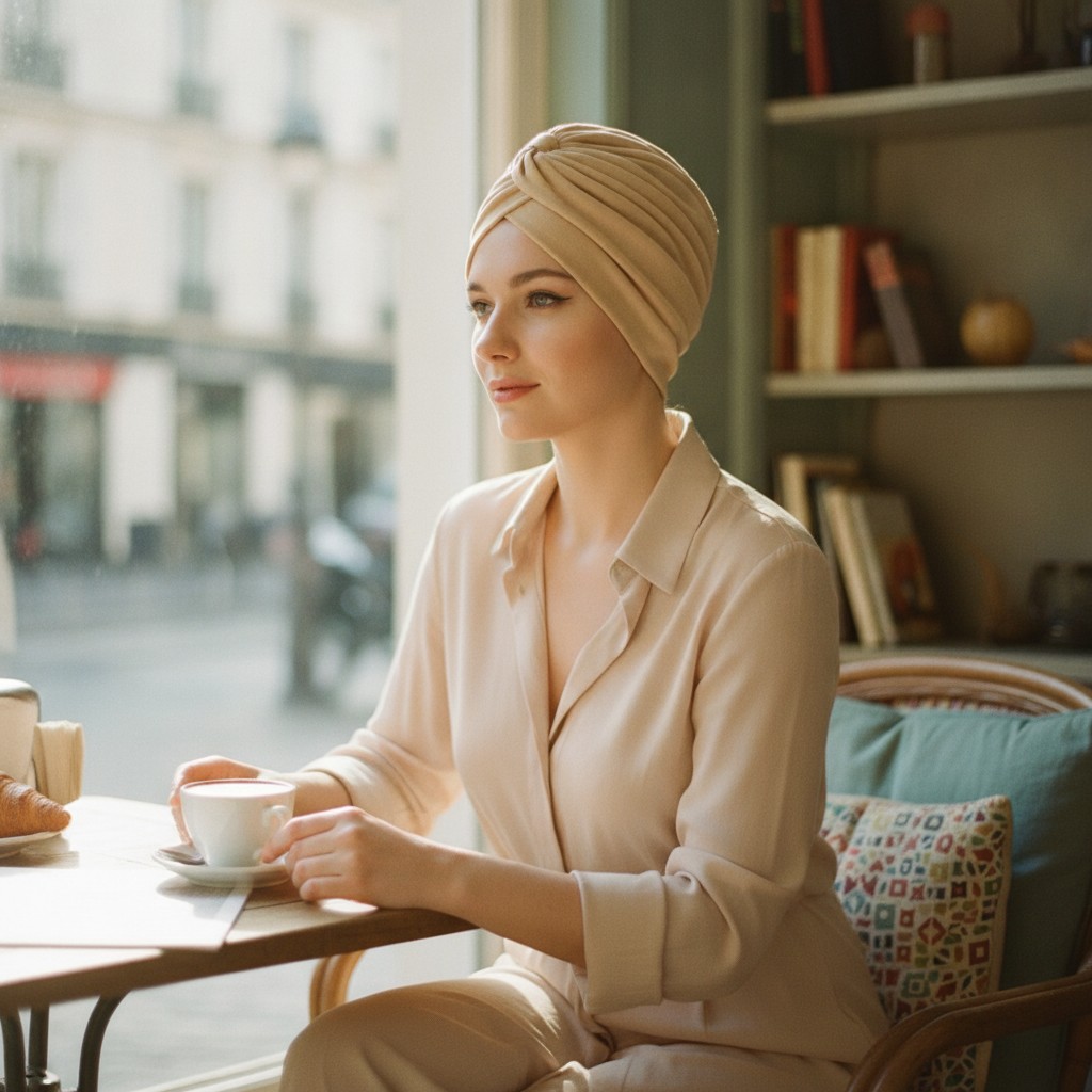 Chapeau turban femme, bandeau femme(couleur et design aléatoire) - Marjane Mall - Image 3