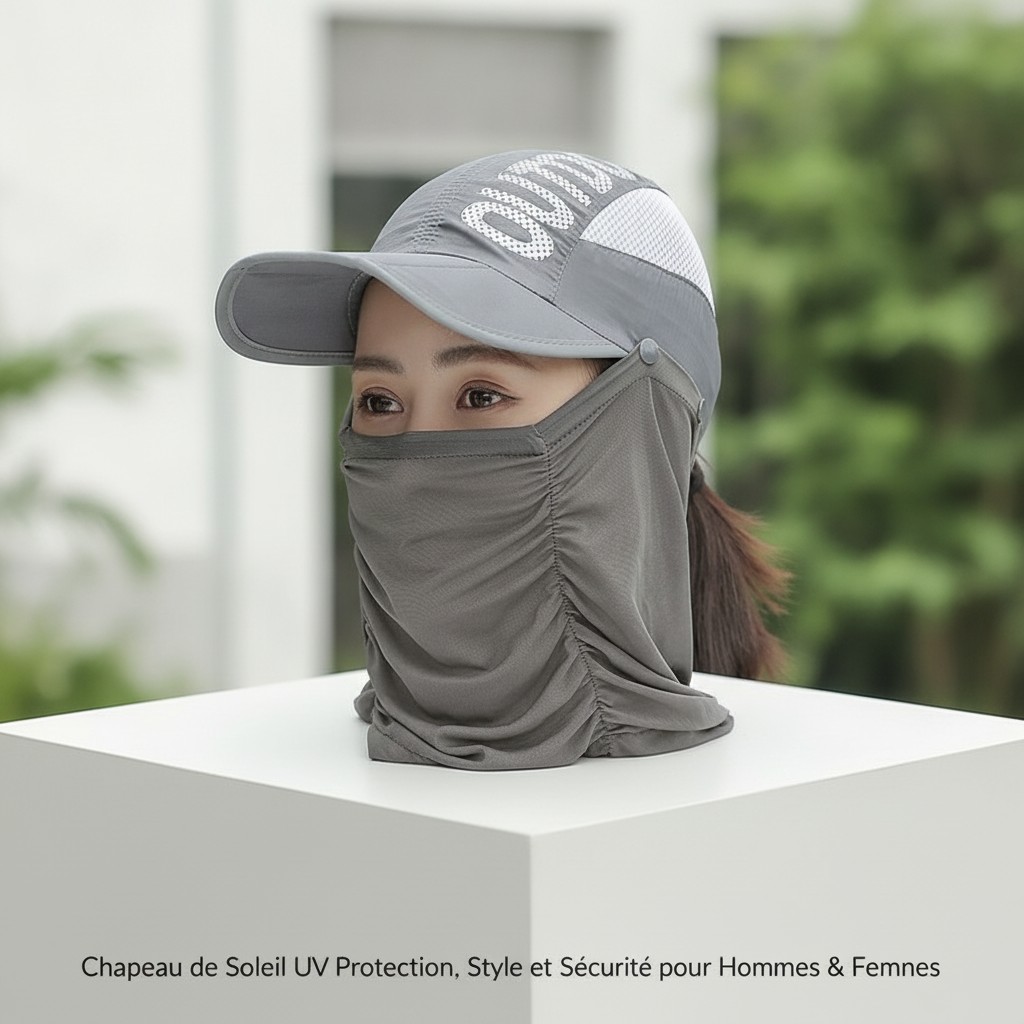 Chapeau de Soleil UV Protection,Style et Sécurité pour Hommes et Femmes(couleur et design aléatoire) - Marjane Mall - Image 2