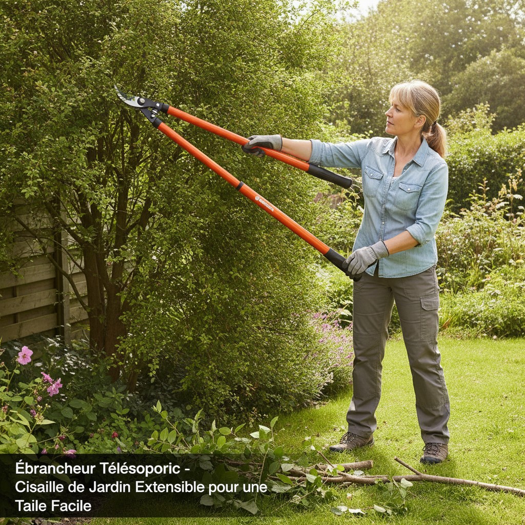 Ébrancheur Télescopique - Cisaille de Jardin Extensible pour une Taille Facile(couleur et design aléatoire) - Marjane Mall - Image 4