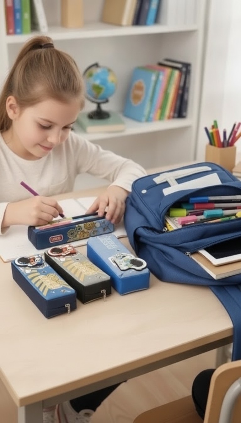 Trousse scolaire polyvalente – Pratique et adorable pour enfants(couleur et design aléatoire) - Marjane Mall - Image 4