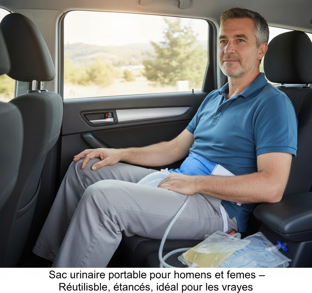 Sac urinaire portable pour femmes et hommes – Réutilisable, étanche, idéal pour les voyages (couleur et design aléatoire) - Marjane Mall - Image 4