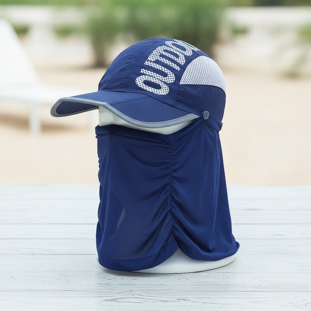 Chapeau de Soleil UV Protection,Style et Sécurité pour Hommes et Femmes(couleur et design aléatoire) - Marjane Mall - Image 2