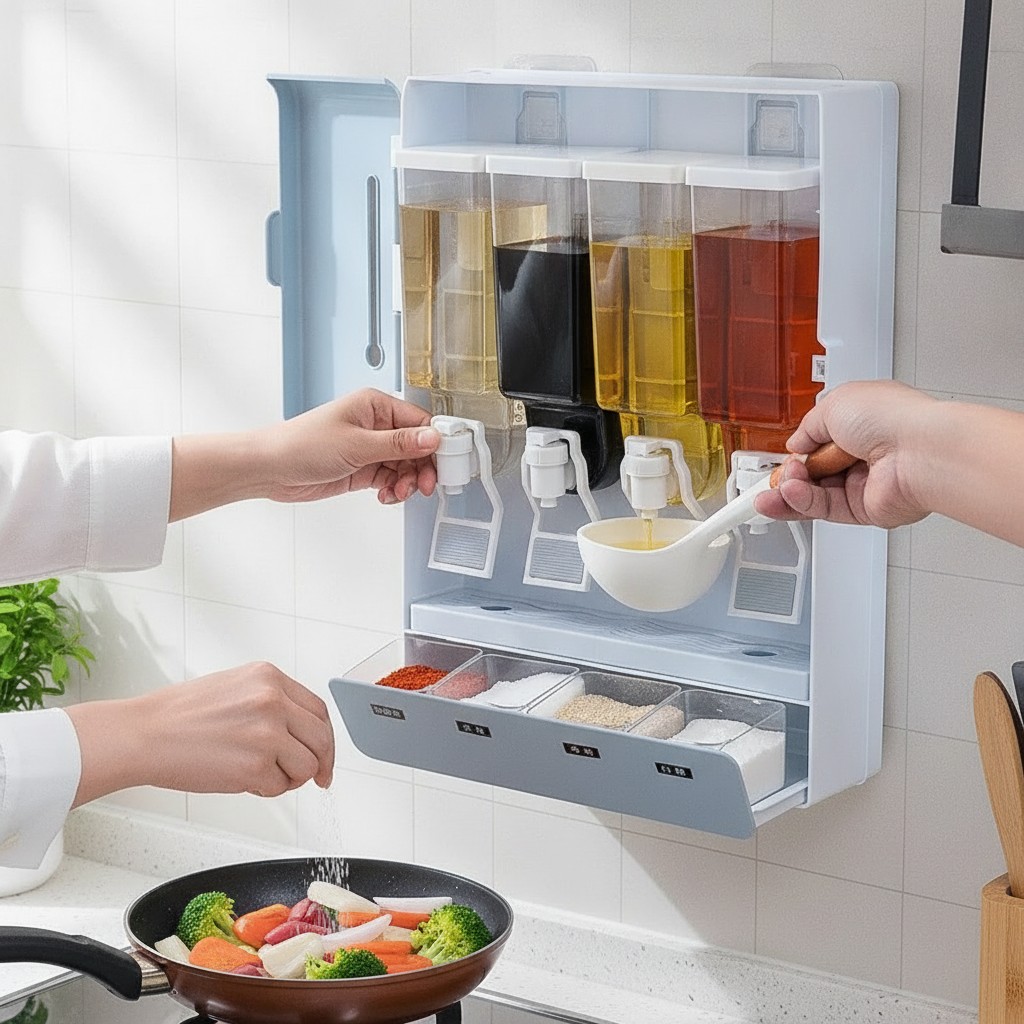 Optimisez votre cuisine avec notre Étagère à Épices Multifonctionnelle(couleur et design aléatoire) - Marjane Mall - Image 4