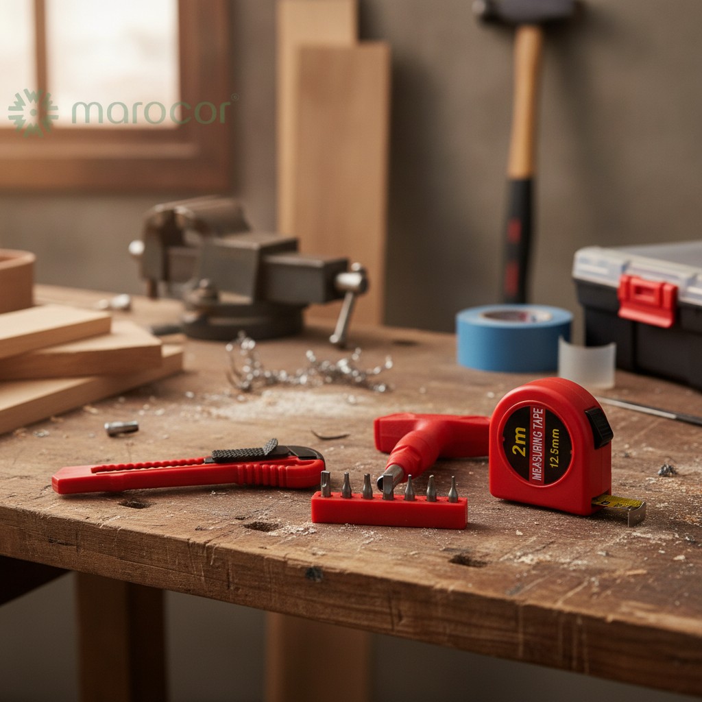 Kit de Outils à Main Compact 3-en-1 avec Tournevis T-Handle, Mètre Ruban et Cutter(couleur et design aléatoire) - Marjane Mall - Image 3