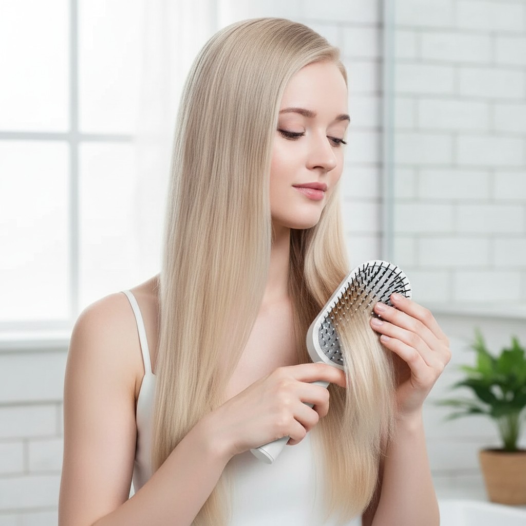 Brosse Autonettoyante avec Peigne de Massage(couleur et design aléatoire) - Marjane Mall - Image 4