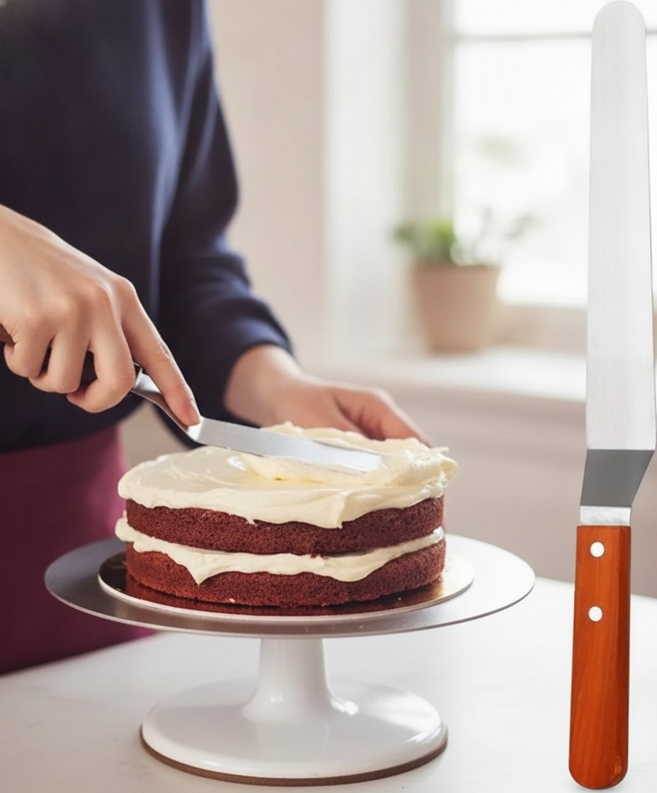 Spatule de Cuisine Ergonomique pour Étaler Crème et Beurre(couleur et design aléatoire) - Marjane Mall - Image 4