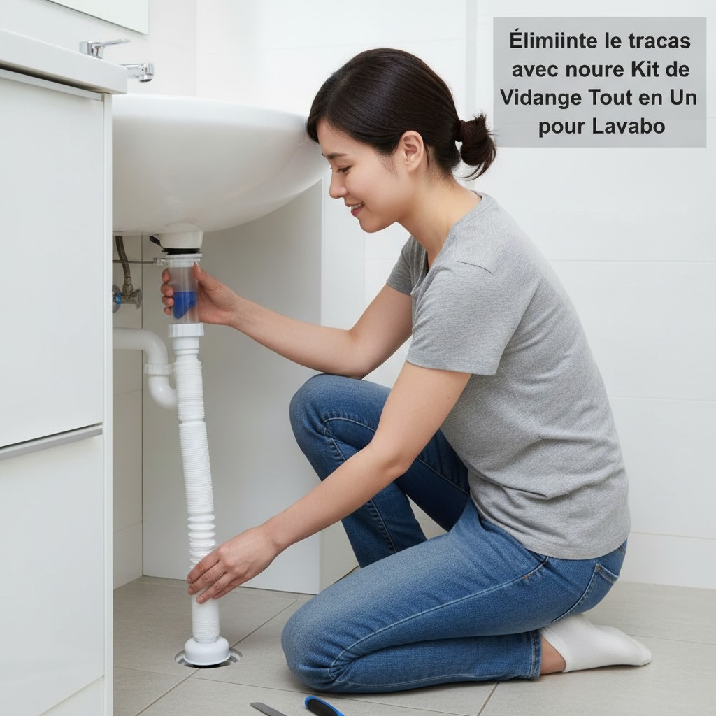 Éliminez les tracas avec notre Kit de Vidange Tout en Un pour Lavabo(couleur et design aléatoire) - Marjane Mall - Image 4