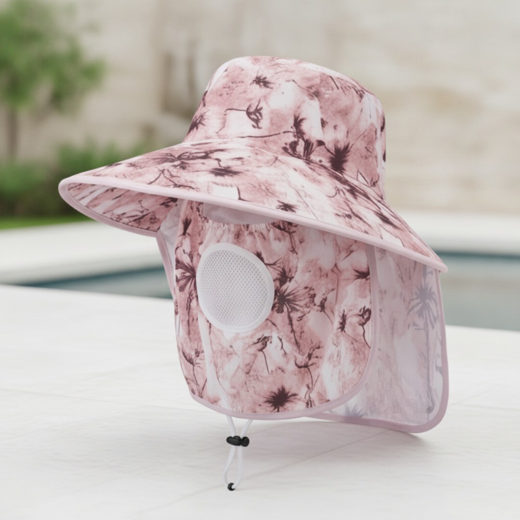Chapeau de soleil large pour femme, ajustable, idéal pour la protection extérieure.(couleur et design aléatoire) - Marjane Mall - Image 2