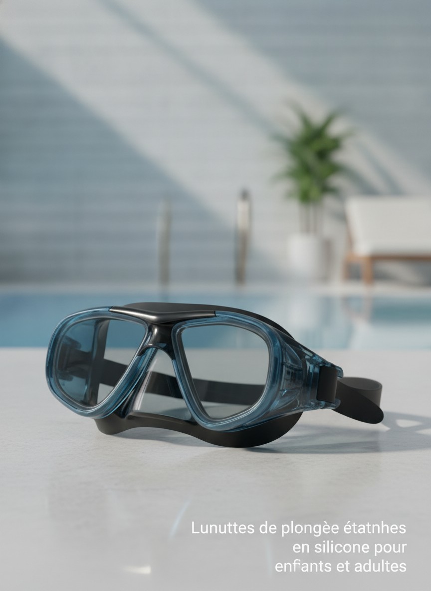 Lunettes de plongée étanches en silicone pour enfants et adultes(couleur et design aléatoire) - Marjane Mall - Image 2