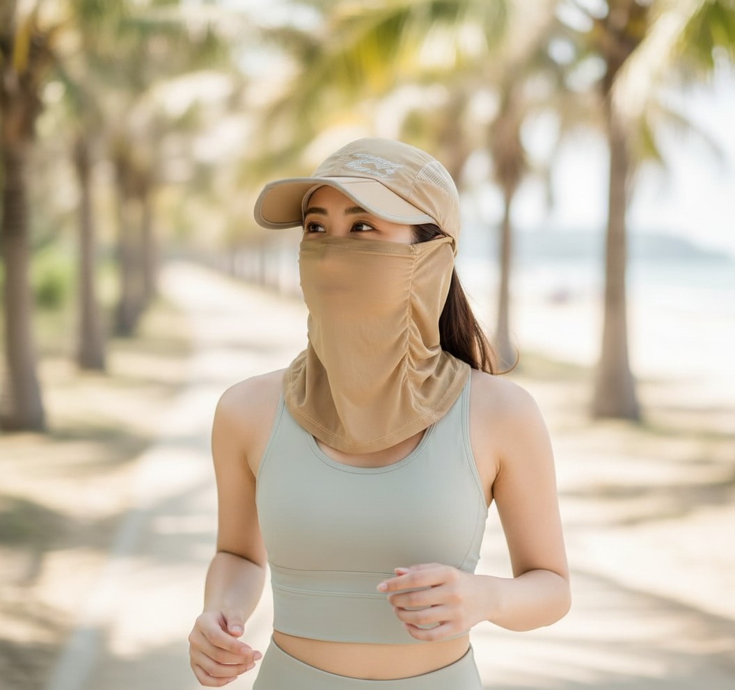 Chapeau de Soleil UV Protection,Style et Sécurité pour Hommes et Femmes(couleur et design aléatoire) - Marjane Mall - Image 4