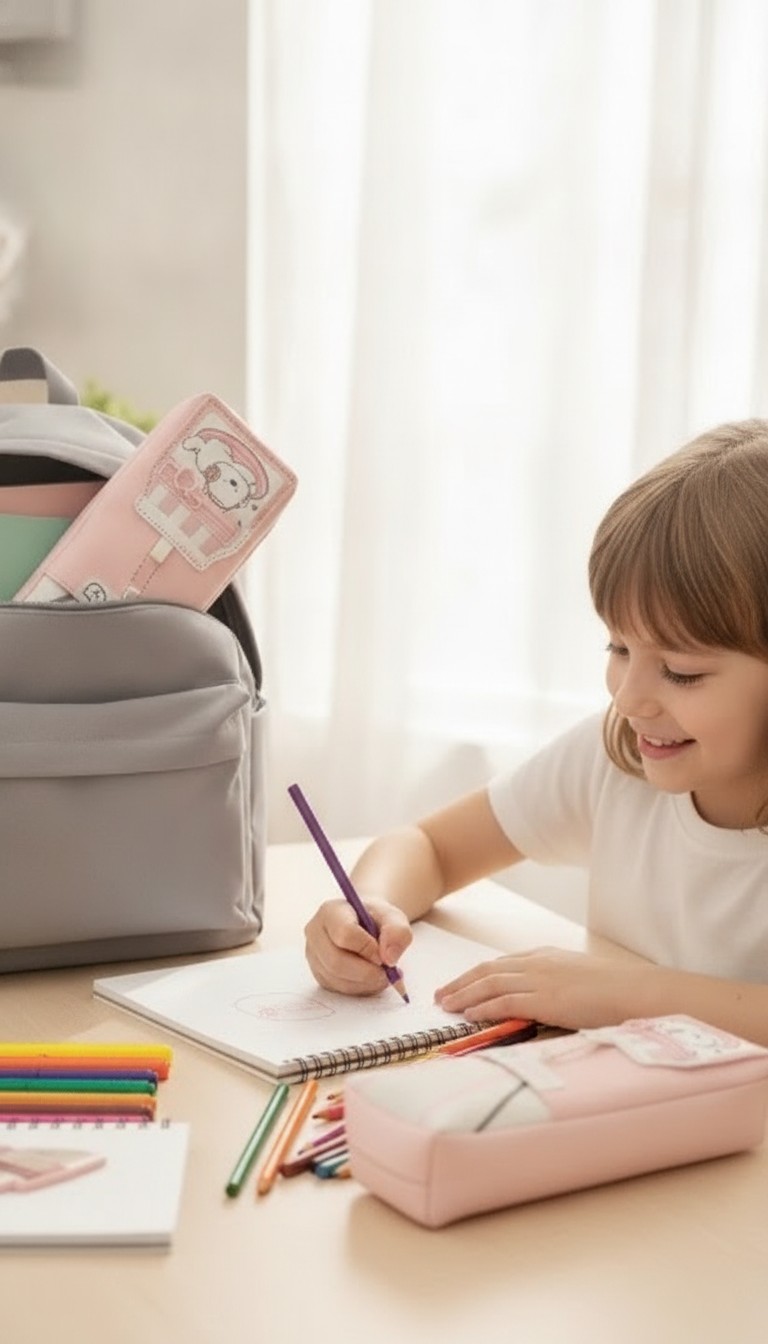 Trousse d’école multifonction – Pratique et charmante pour enfants(couleur et design aléatoire) - Marjane Mall - Image 4