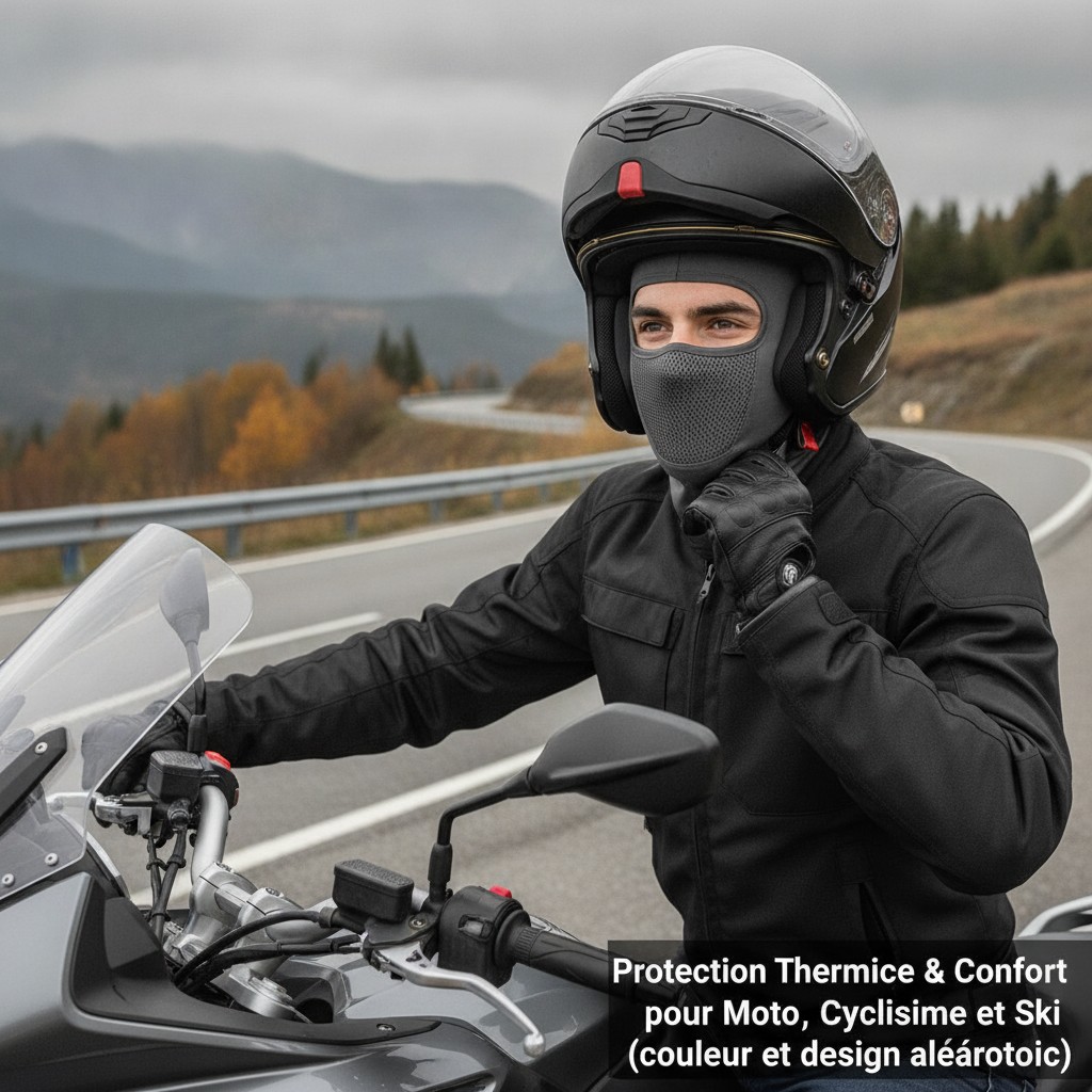 Protection Thermique & Confort pour Moto, Cyclisme et Ski(couleur et design aléatoire) - Marjane Mall - Image 4