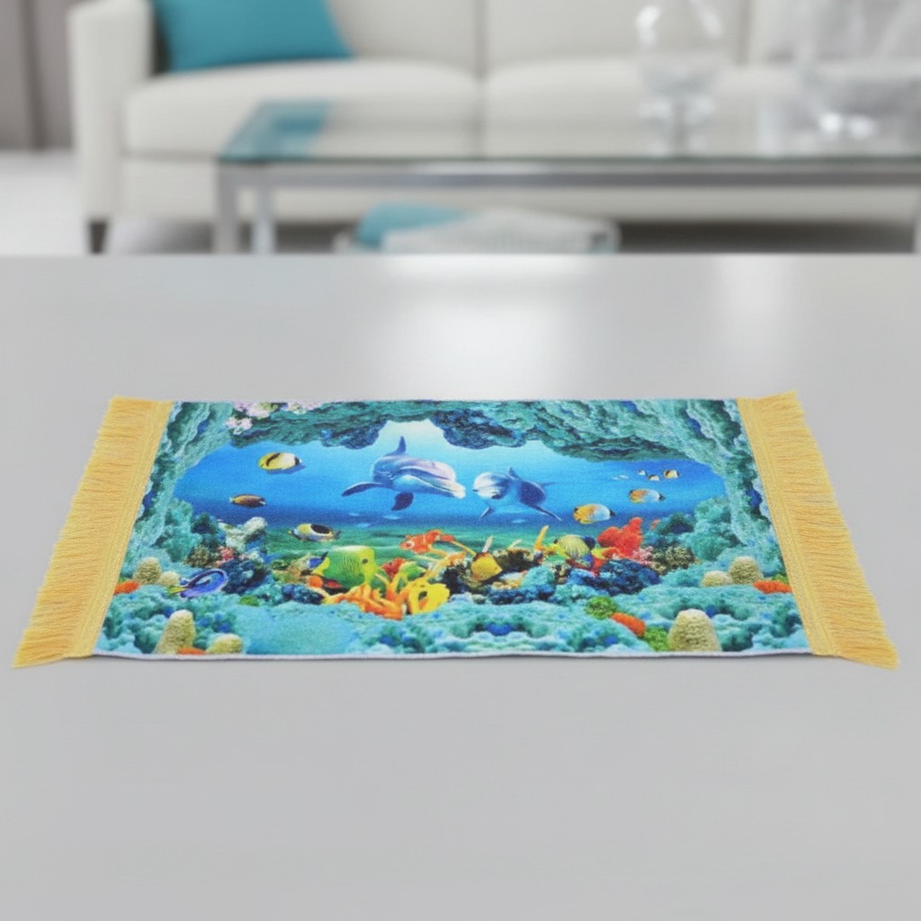 Tapis décoratif avec papillons pour une touche magique(couleur et design aléatoire) - Marjane Mall - Image 2