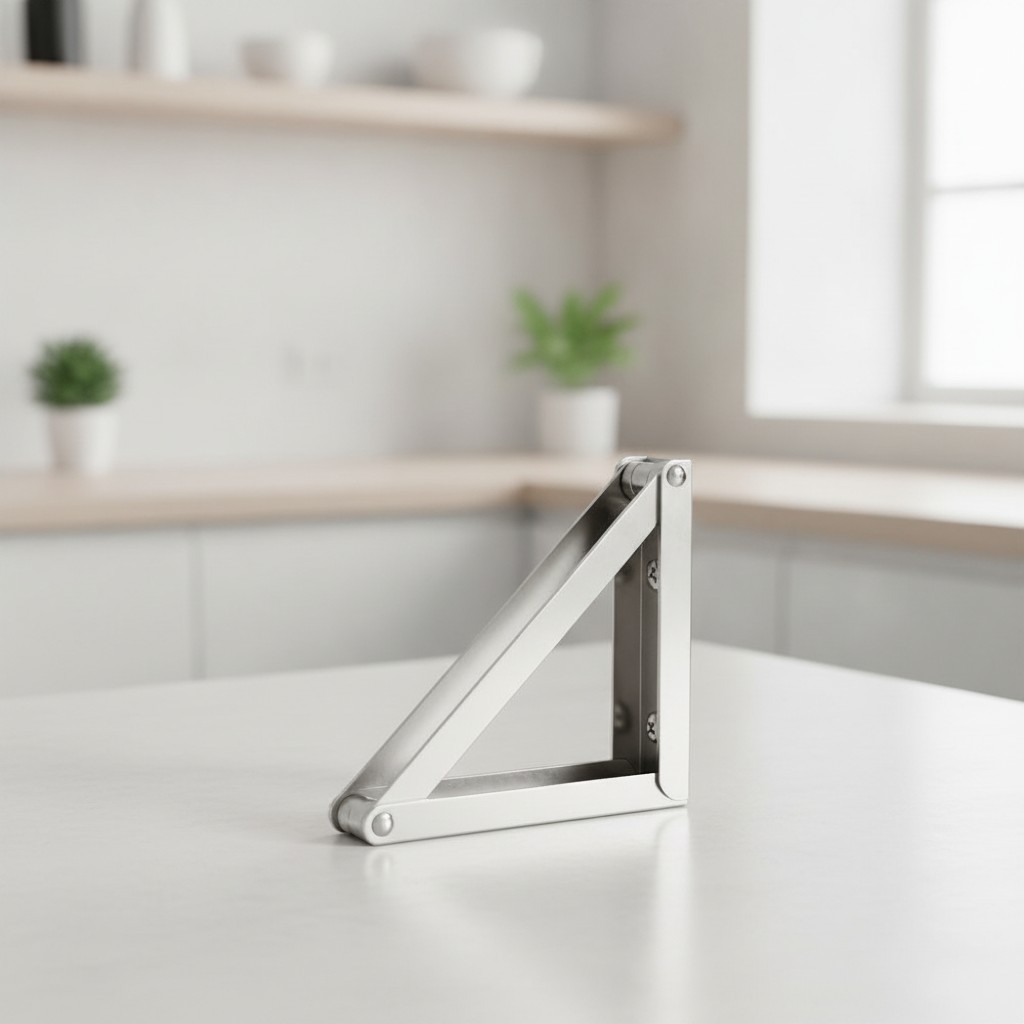 Optimisez Votre Espace avec Notre Support d'Angle Triangulaire Pliable en Acier Inoxydable(couleur et design aléatoire) - Marjane Mall - Image 2