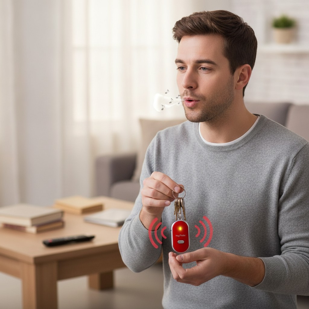 Localisateur de clé perdue, Key Finder Mini sifflet recherche de clé (couleur et design aléatoire) - Marjane Mall - Image 4