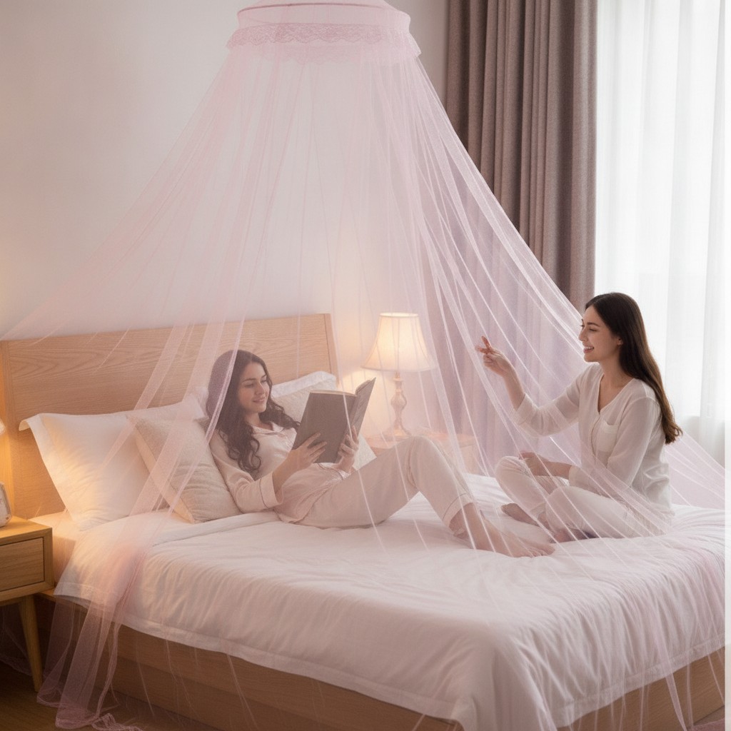 Moustiquaire romantique pour un sommeil protégé(couleur et design aléatoire) - Marjane Mall - Image 4
