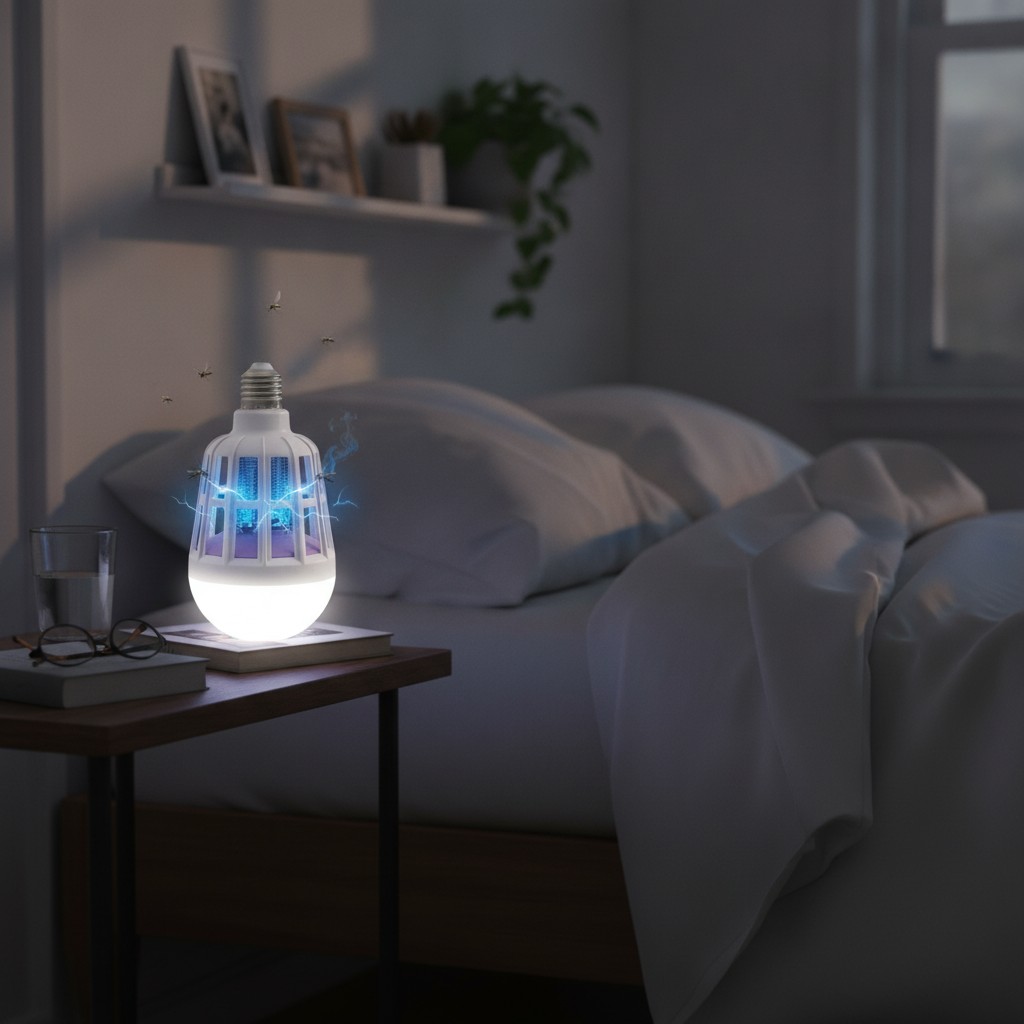 lampe anti-moustique 2 in1 LED et veilleuse Insecte Zapper, Lampe de Nuit(couleur et design aléatoire) - Marjane Mall - Image 3