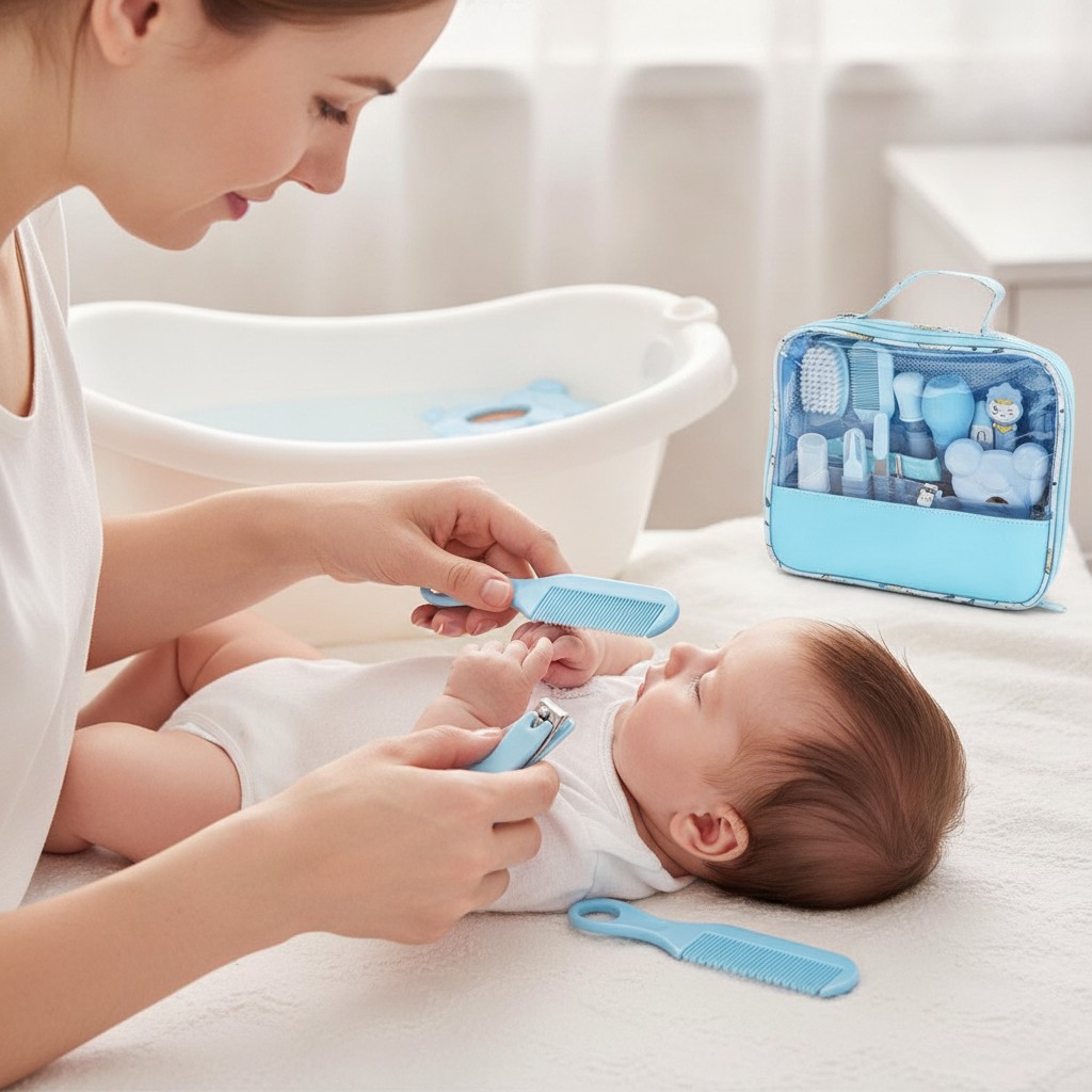 Ensemble Complet de Soins pour Bébé 13 Pièces Essentielles(couleur et design aléatoire) - Marjane Mall - Image 4