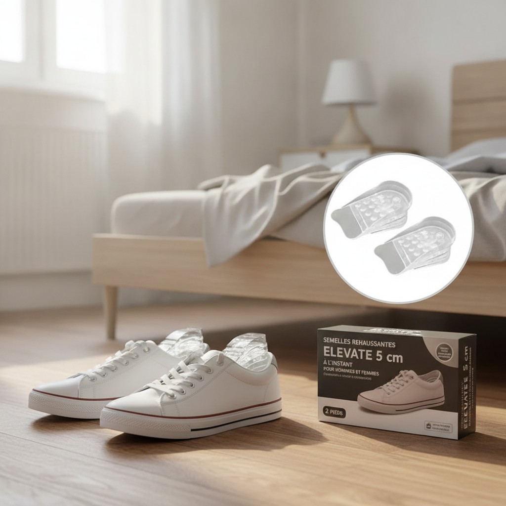 Semelles Rehaussantes Elevate 5 cm A L'instant pour Hommes et Femmes - Semelles Rehaussantes 2 Pieds(couleur et design aléatoire) - Marjane Mall - Image 3