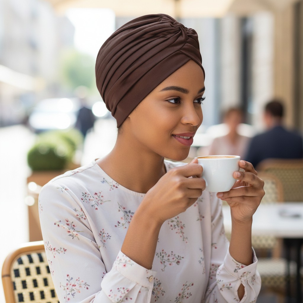 Chapeau turban femme, bandeau femme(couleur et design aléatoire) - Marjane Mall - Image 3