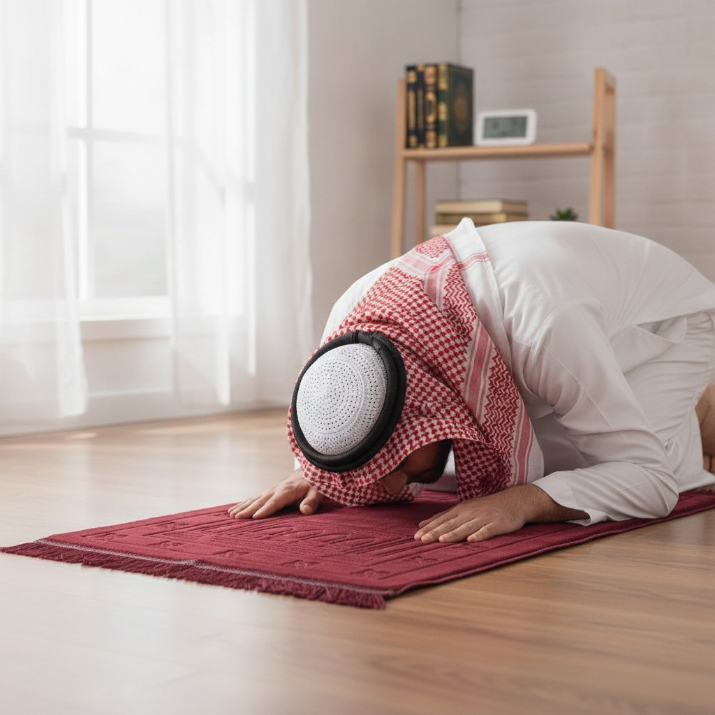 Tapis de prière en mousse à mémoire de forme, épais et antidérapant pour un confort optimal (couleur et design aléatoire) - Marjane Mall - Image 4
