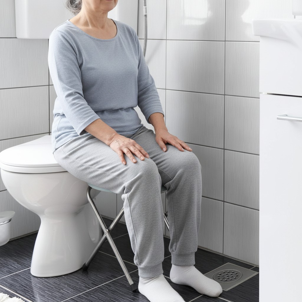 Siège de Toilette Pliable pour Personnes Âgées et Femmes Enceintes(couleur et design aléatoire) - Marjane Mall - Image 4
