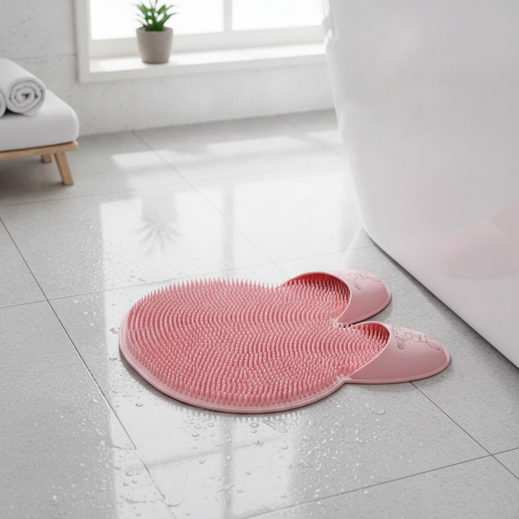 Tapis de Bain en Silicone Antidérapant en forme de lapin pour salle de bain(couleur et design aléatoire) - Marjane Mall - Image 3