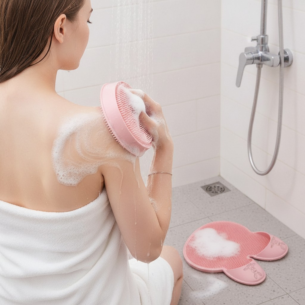 Tapis de Bain en Silicone Antidérapant en forme de lapin pour salle de bain(couleur et design aléatoire) - Marjane Mall - Image 4