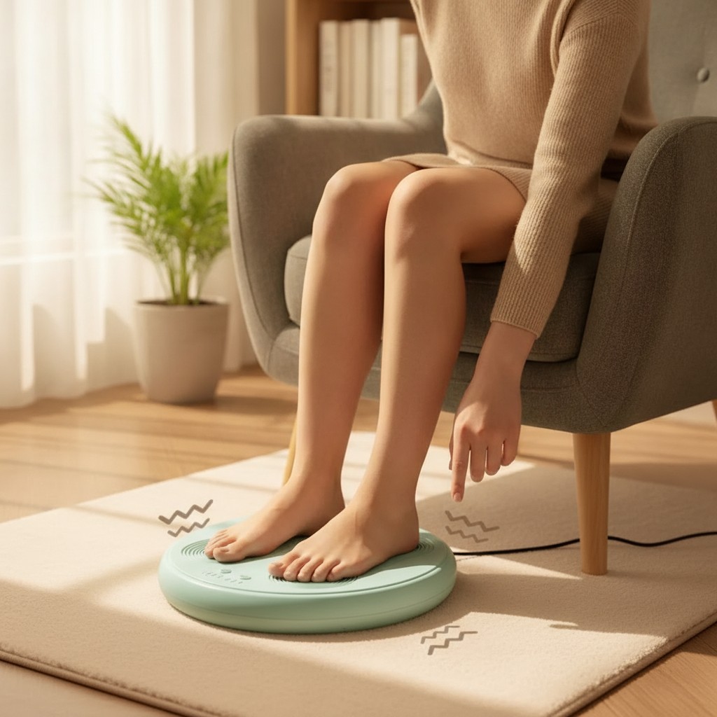 Chauffe-pieds et masseur USB à 3 réglages, avec contrôle de la température et des vibrations.(couleur et design aléatoire) - Marjane Mall - Image 4