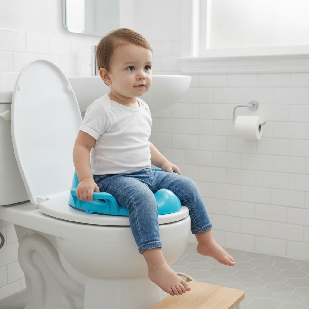 Réducteur de toilette avec poignées pour bébé et enfant(couleur et design aléatoire) - Marjane Mall - Image 4