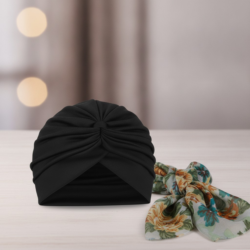 Chapeau turban femme, bandeau femme(couleur et design aléatoire) - Marjane Mall - Image 2