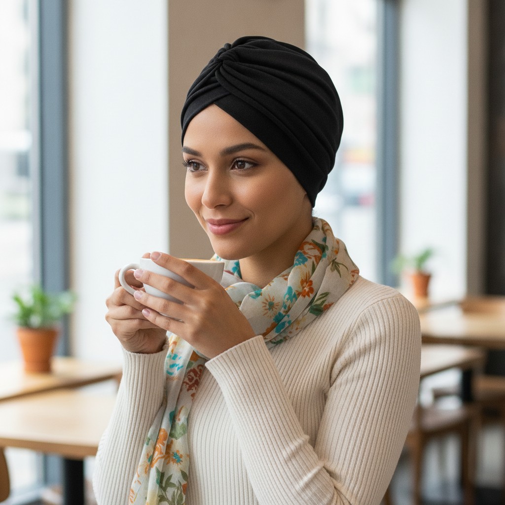 Chapeau turban femme, bandeau femme(couleur et design aléatoire) - Marjane Mall - Image 4