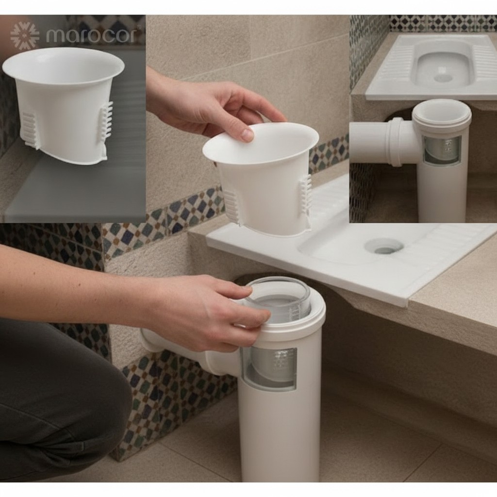 Siphon de Sol Anti-Odeur et Anti-Refoulement pour Toilettes – Dispositif d'Étanchéité en Silicone (couleur et design aléatoire) - Marjane Mall - Image 4