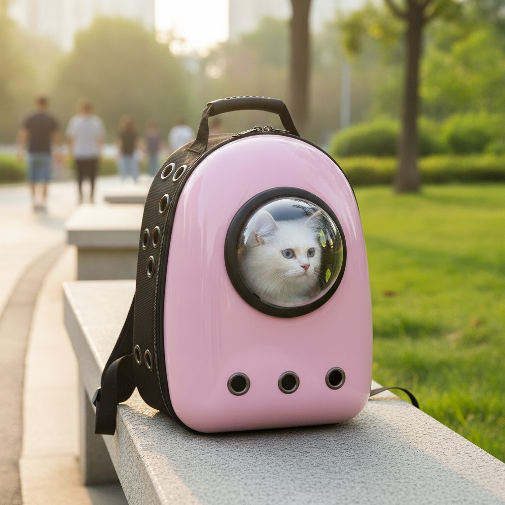 Sac à Dos Polyvalent pour Petits Animaux de Compagnie, pour chiens et chats(couleur et design aléatoire) - Marjane Mall - Image 3