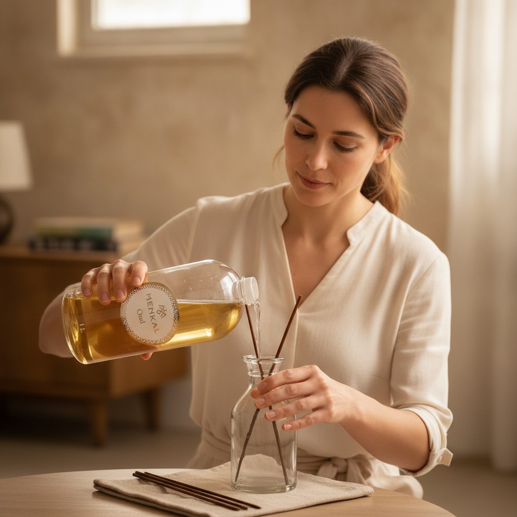 Recharge pour Diffuseur d'Ambiance MENKAL - Senteur Oud - 1 Litre - Marjane Mall - Image 4
