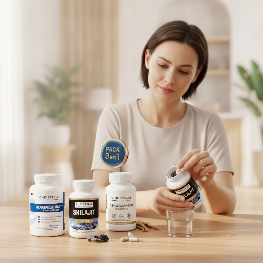 Pack 3-en-1 Christelle Paris : Magnésium, Shilajit & Ashwagandha - Marjane Mall - Image 3