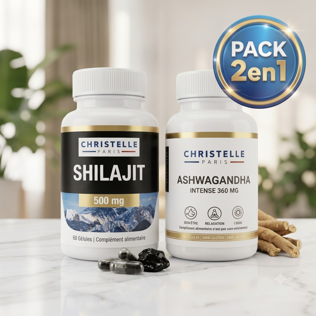 Pack 2-en-1: Shilajit 500mg & Ashwagandha 360mg - Marjane Mall - Image 2