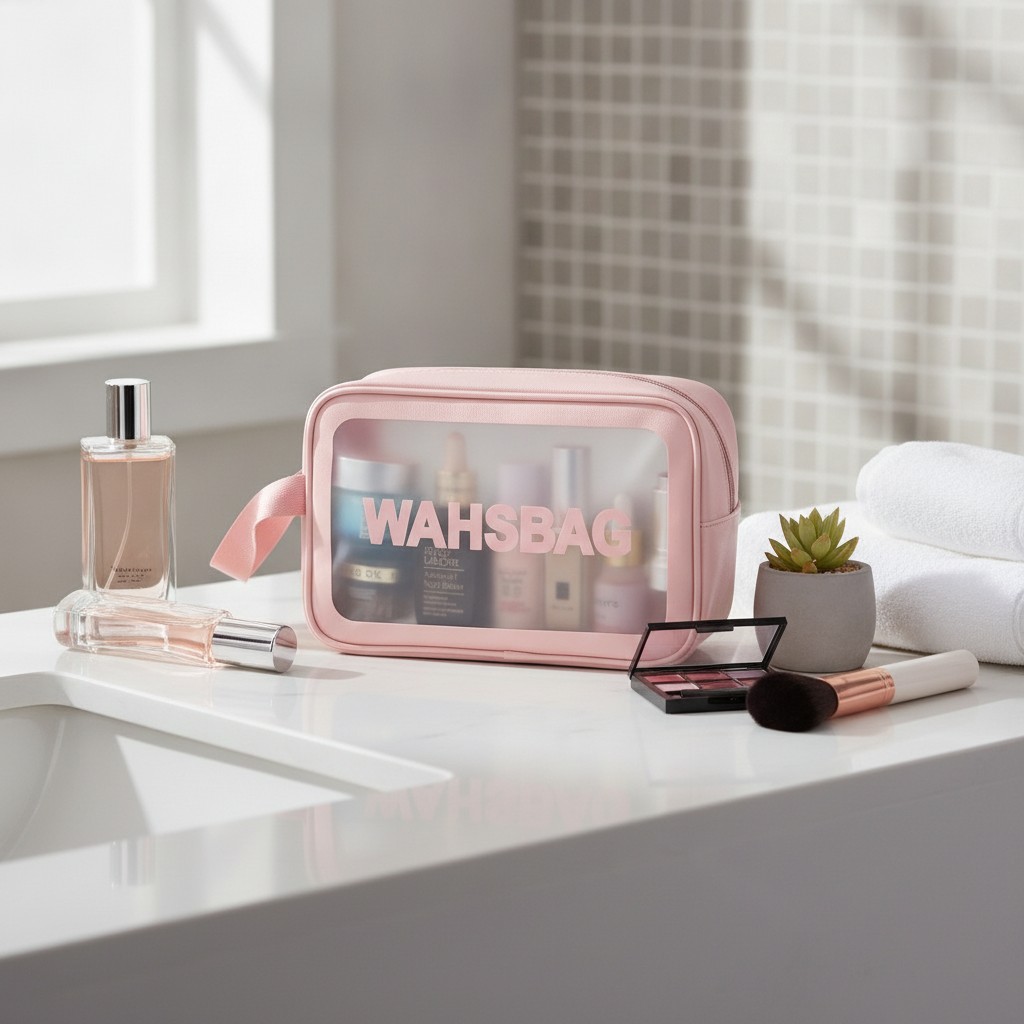 Trousse de toilette transparente et organisée pour vos essentiels de beauté(couleur et design aléatoire) - Marjane Mall - Image 3